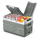 Alpicool Car Refrigerator Portable Freezer 20L, 12V Fridge Freezer Dual Zone Electric Cooler Boxfor Car 12V/24V 100-240V(-20℃-20℃) Portable Fridge for Camping Car Trip