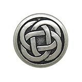 23mm Celtic Knot Metal Shank Buttons Antique Silver (6)