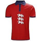 Mens Polo TOP England Short Sleeve TOP Sports Cricket Football Golf T-Shirt TEES[Red Lions,M]