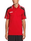 Prostar Magnetic Unisex Adult Polo Shirt - Scarlet/Black-White, L 42"-44" inch