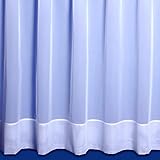 Maple Textiles Jayne. Plain Envelope Hemmed Net Curtain. Finished in White. Sold by the Metre Cut to Quantity Width Available in Short and Long Drops (Drop 27"(69cm))