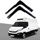 Haibak Wind Deflectors Set Compatible with Iveco Daily MK3 MK4 MK5 2014-2024 | 2-Piece Van Tinted In-Channel Fitment