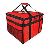 Hot Food Bag For Pizza, Takeaway, Restaurant, Picnic, Indian, Chinese, Kebabs, Catering, Delivery Bag, Thermal Insulated 45x45x35cm HFB70L - Red