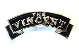 The Vincent Classic 1960's Biker Metal Motorcycle Enamel Badge