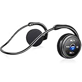 Wireless Headphones with FM Function, Bluetooth 5.0 Headphones Sport Sweatproof Hands Free Calling Support TF Card, Stereo Headsets Comfortable Lightweight with Mic, Compatible with iPhone, Android