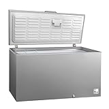 Commercial Chest Freezer - 466 L - Stainless Steel Lid - Grey - UK plug