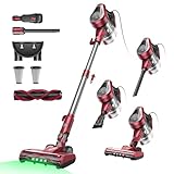 Vexilar C8 Corded Vacuum Cleaner,Powerful 600W 60KPa Lightweigh Vacuum Cleaner with LED,7M Cord,1.5L Dustbin Self-Standing Vacuum,6-in-1 Handheld Stick Vacuum for Hardwood,Pet Hair, Carpets