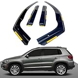 Haibak Wind Deflectors Set Compatible With VW Tiguan MK1 2008-2015 | 4-Piece Tinted Side Window Deflectors | In-Channel Fitment