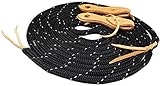 CHALLENGER Horse 5/8" x 22' Horse Training Nylon Braided Mecate Reins with Slobber Straps 607RT01BK