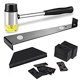 LATERN 43Pcs Laminate Floor Kit, 26CM Double Sided Rubber Mallet with Robust Tapping Block, Heavy Duty Steel Pull Bar, 40Pcs Floor Spacers - for Laminate Wood Flooring Installation