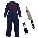 Navy Overall Boiler Suit Jumpsuit for Kids Boys Girls Childrens M Ages 7-9 Years Halloween Fancy Dress Costume Outfit