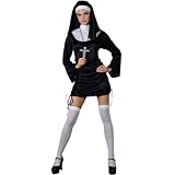 Adult Womens Naughty Nun Fancy Dress Costume - Medium (UK 14-16)