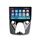10 inch Double Din CarPlay Car Stereo Android Touch Screen Car Stereo for Peugeot 108 Citroen C1 2016-2020 with Bluetooth Carplay AHD Backup Camera GPS Navigation SWC(S4 2G+32G)