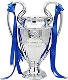 Aenglcvsm Champions Trophy Football Cup Replica Trophy Resin Sports League Champions Collection Souvenirs Decorations for Home Office Gifts for Fans 16cm