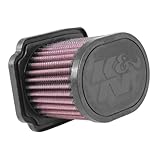 K&N Engine Air Filter: High Performance, Premium, Powersport Air Filter: Fits 2014-2019 YAMAHA (MT-07, XSR700, Tracer 700, FZ-07) YA-6814, red