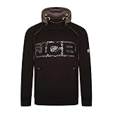 JCB - Horton Hoodie, XX-large - Made with 80% Cotton & 20% Polyester - Hoodies for Men Branding Details - Mens Clothes - Cordura Fabric Elbow Patches - 320gsm - Navy/Black