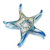 HDCRYSTALGIFTS Blown Glass Starfish Figurine Collectibles Handmade Sea Animals Marine Life Home Decor Murano Glass Sculpture