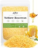 Yellow Beeswax Pellets, Beeswax for Candle Making, Beeswax Pellets Cosmetic Grade Eco Friendly Products, Premium Beeswax for Body, Skin Care DIY, Lip Balm and Soap Making Supplies (200g, Yellow)