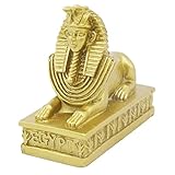 Kocris Casa Aquarium Sphinx Lion Fish Tank Decorations Ancient Egypt Reptile Turtle Lizard Spider Tanks Terrarium Egyptian Décor Ornament Pet Gold