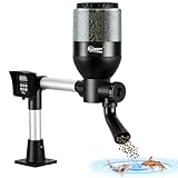 Hygger Automatic Fish Feeder - Large Programmable Pond Auto Feeder with LCD Display Controller, 5.5L Capacity for Weekend Holiday