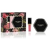 Ted Baker Ready Pout Gift Set, Luxury 4.34ml Lip Gloss & Dual Magnifying Compact Mirror for Handbags, Stylish Beauty Gift Set for Women and Girls