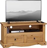 Mews Corona 2 Drawer Flat Screen TV Unit Mexican Solid Pine