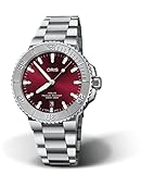 Oris Diving Analog Red Dial Men's Watch-01 733 7766 4158-07 8 22 05PEB, Red, strap