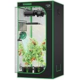 VIVOSUN Grow Tent 80 x 80 x 160 cm, Made of Highly Reflective Mylar with Viewing Window and Base Tray for Hydroponics and Indoor Growing, Suitable for VS1500