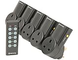 Mercury 350.115UK wireless remote control mains socket adapter 30m range