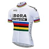 Team Cycling Jersey Tops Summer Racing Cyclingshorts Clothing MTB Bike Jersey Shirt, White, X-Large