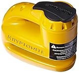 Kryptonite 884 Keeper 5 S2 Motorbike Cycle Disc Lock with Reminder Cable - Yellow