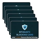 KRENIE 6 Pack RFID Blocking Cards - Force Field Max Card Protector - Anti-Theft RFID & NFC Blocker for Wallets – Slim RFID Safe Card Sleeves for Men & Women
