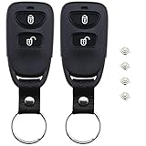 The Lord of the Tools 2PCS Car Key Case Compatible with Hyundai Elantra Santa Fe Matrix Trajet Replacement Keyless Entry Smart Remote Key Fob Shell Housing 2 Button