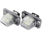 VIGORFLYRUN PARTS LTD 2pcs Car LED License Number Plate Light For T4 Transporter 1990-2003 Passat B5 Limousine Caddy Jetta Syncro, 18 LED Canbus 12V Error Free White Lamp