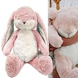 BUNNIES BY THE BAY Little Nibble Teddy Bear Bunny | Super Soft and Baby Safe Newborn Toys with Embroidered Features | 30cm Tall for Your New Born Baby