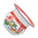 DEARMAMY Vintage Portable Chamber Pot with Persimmon Shape Design Lightweight and Compact Urinal Pan for Elderly and Pregnant Women Household Bed Pan for Convenient Use and Easy Carrying