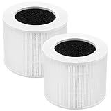 2 Pack Replacement Filter for LEVO-IT Core Mini Air Purifier, 3-in-1 High Efficiency True HEPA Core Mini Filter Replacement, Activated Carbon Air Clean Dust Filtration System(SIZE:2pcs)