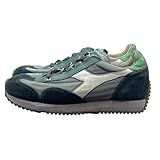 Diadora Heritage Equipe H Dirty Stone Wash Evo Unisex Trainers Slate Grey Green, Slate Gray, 10 UK