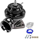 Aluminum Alloy BOV Turbo Blow Off Valve Kit for RS Type Boost Exhaust Valve, Designed to Release Excess Boost Pressure, Supports Turbocharger Longevity and Engine Efficiency (Black)