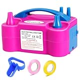FLSEPAMB Electric Balloon Pump,600W Portable Air Balloon Pump Electric With 2+2 Nozzle,Auto 2 Modes Balloon Inflator Machine For Various Round, Latex,Party,Wedding