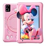 BISAIKASOW Kids Tablet 7 Inch Android 13 Octa-Core, 8GB+64GB, 5800mAh Battery, 5+8MP Dual Camera, Parental Control, Shockproof Silicone Case, GMS Certified, Educational Apps (Pink)
