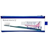Royal Denta Travel Kit Solo Sensitive – Travel Toothbrush & Toothpaste Set with 20g Hydroxyapatite Toothpaste, Silver Extra Soft Toothbrush, Brush Caps & Water-Resistant Case