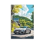 German Luxury Car Poster for AMG E 63S W123 Sport Car Poster Decorative Painting Canvas Wall Posters And Art Picture Print Modern Family Bedroom Decor Posters 16x24inch(40x60cm)