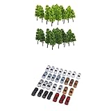 SM SunniMix Z Scale 30x Car Model With 20x Tree Train 1:200 Diorama Landscape