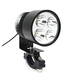 CHILDWEET 20w Motorhome LED Light Motorbike Motorcycle Motocross Motocycle Headlight Light Accessories 12-80v Headlight E-bike Lamp Black