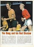 Shoot football magazine Wolves DEREK DOUGAN Man Utd IAN URE action picture