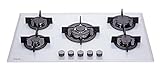 Millar GH9051PW Tempered glass hob with 5 gas burners white 90 cm