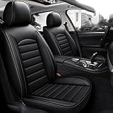 MUPECO Full Set Car Seat Covers for Toyota Rav4 RAV 4 Hybrid limited prime se 2002-2023 2024 5 Seats Leather Waterproof Non Slip Front Rear Protectors Interior Accessories,A/black Style