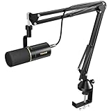 TONOR USB/XLR Microphone, Broadcast-quality Dynamic Studio PC Mic with Boom Arm for Podcasting Recording Gaming Music Streaming Singing Voice-Over Noise Rejection, with 3.5mm Headphones Jack TD510+