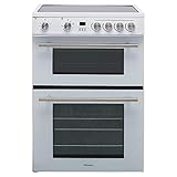 Hisense HDE3211BWUK 60cm Electric Cooker with Ceramic Hob-White A Rated Double Oven - White